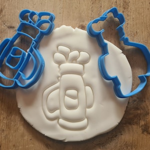 Golf bag cookie cutter, sport, icing, biscuit, decoration, fondant, birthday, bakery, baking, cakes, hobby, father