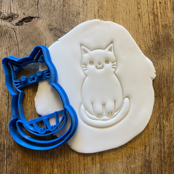 Cat cookie biscuit cutter, Cute animal, Animal icing decoration, UK, baking, cake, accessories, pet
