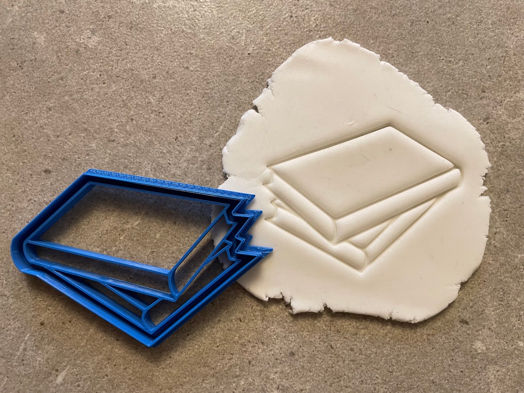 Book Stack Cookie Cutter, Biscuit Reading Library, Books Cake ...