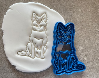 Border Collie dog cookie cutter, biscuit, Cute dog, Animal icing decoration, sheep dog cake decoration baking accessories