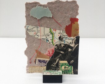 analogue collage on a little wooden standard (1)