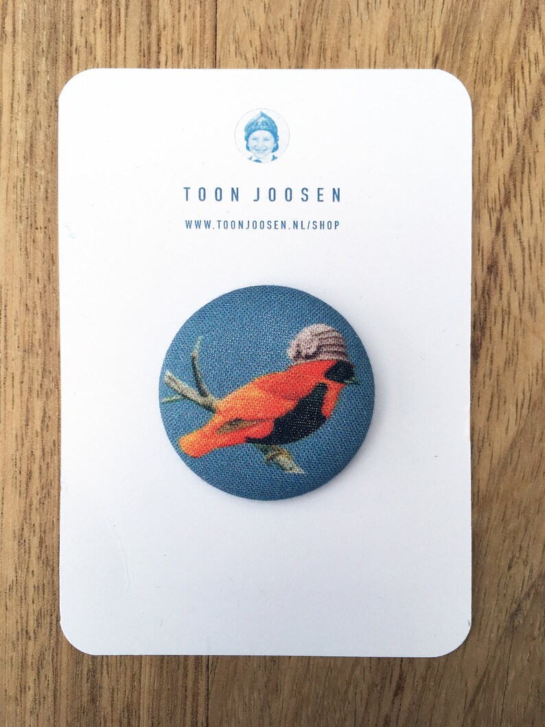 Cotton brooch /'diamond finch with sunglasses and reggae hat/'