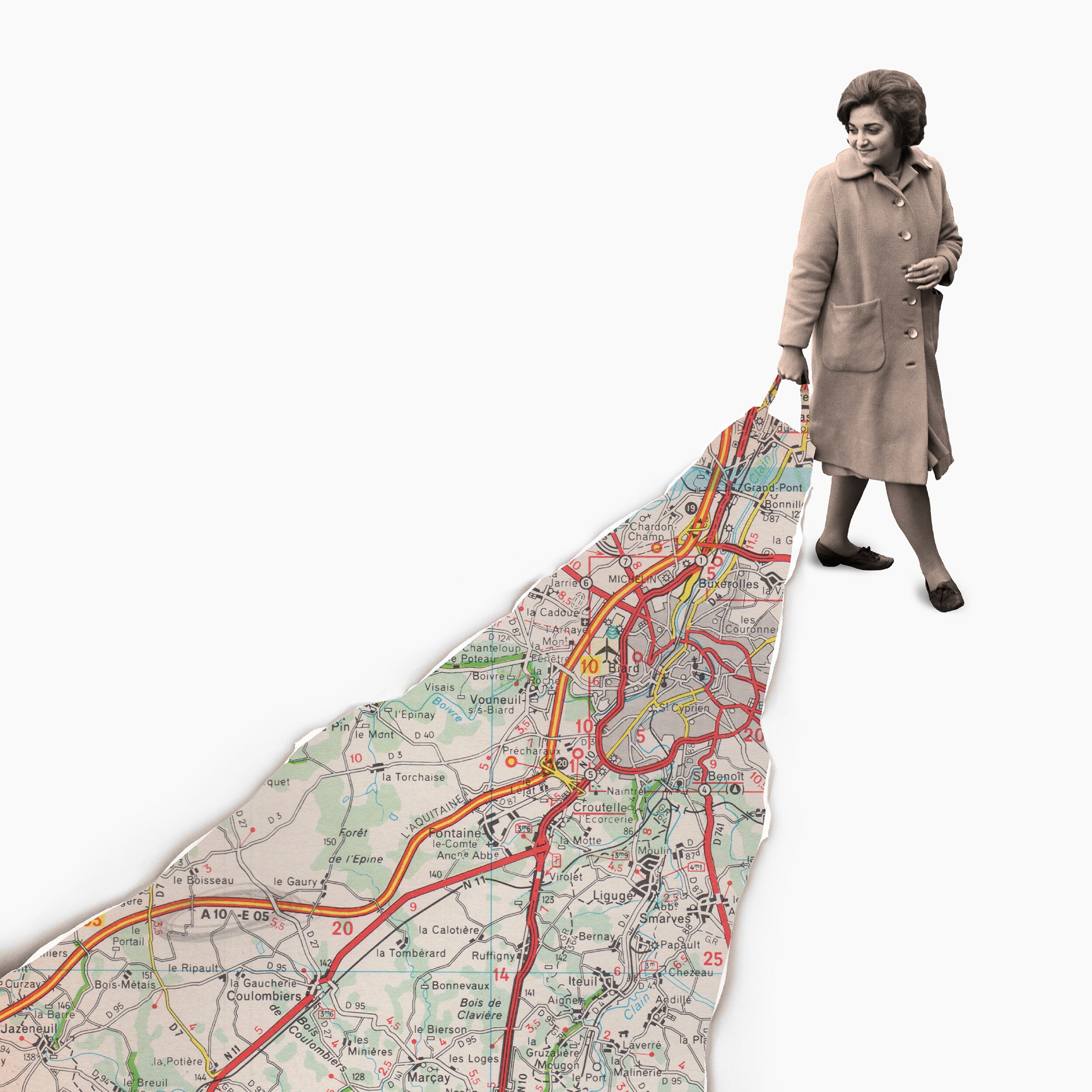 Postcard 'Traveler, there is no road, you make the road yourself, by going.'