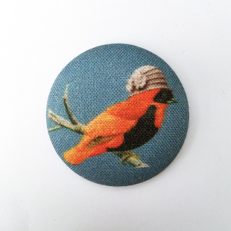 Cotton brooch /'diamond finch with sunglasses and reggae hat/'