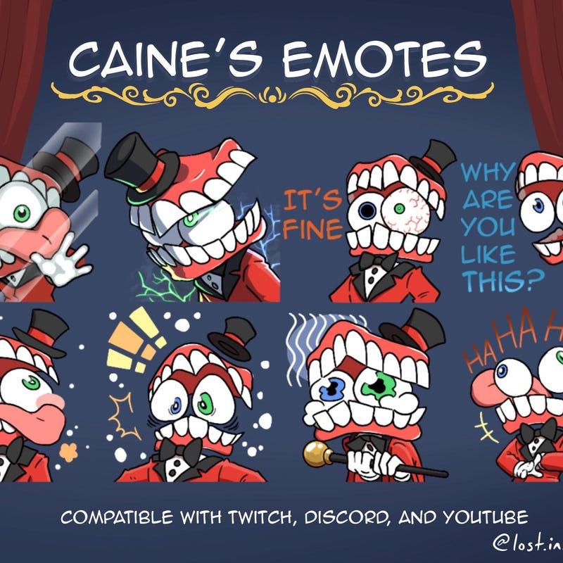 Caine Tadc Png Etsy Caine Tadc Png Etsy