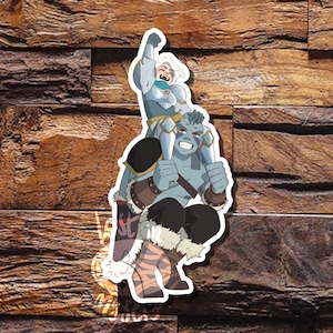 Grog and Pike Sticker, Critical Role, Vox Machina, Dnd