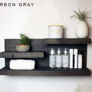 28 Bathroom Shelf Organizer with Modern Towel Bar - Modern Farmhouse –  KBNDecor