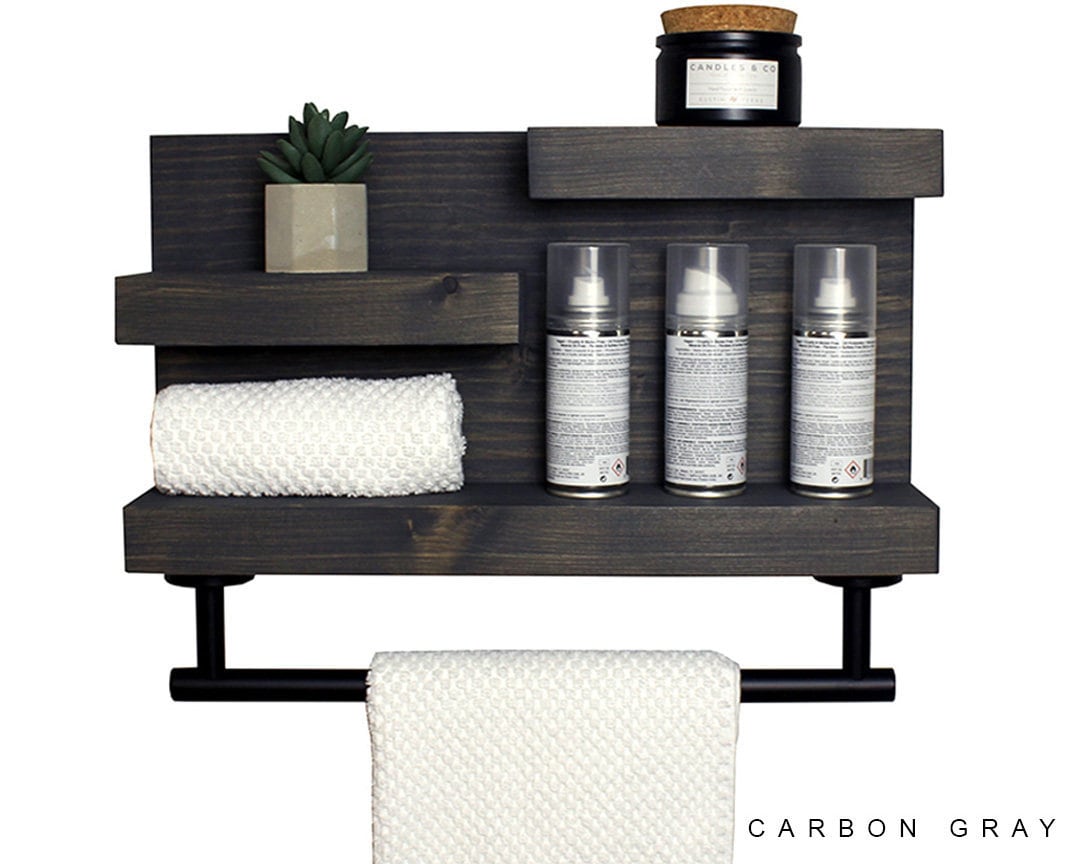 Black towel shelves hotsell