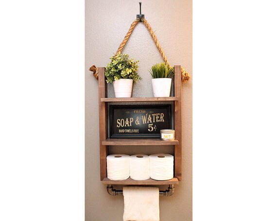 Bathroom Storage Shelf Rustic Farmhouse Bathroom Storage and