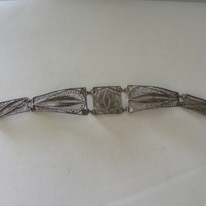 Vintage Spun Silver Filigree Bracelet