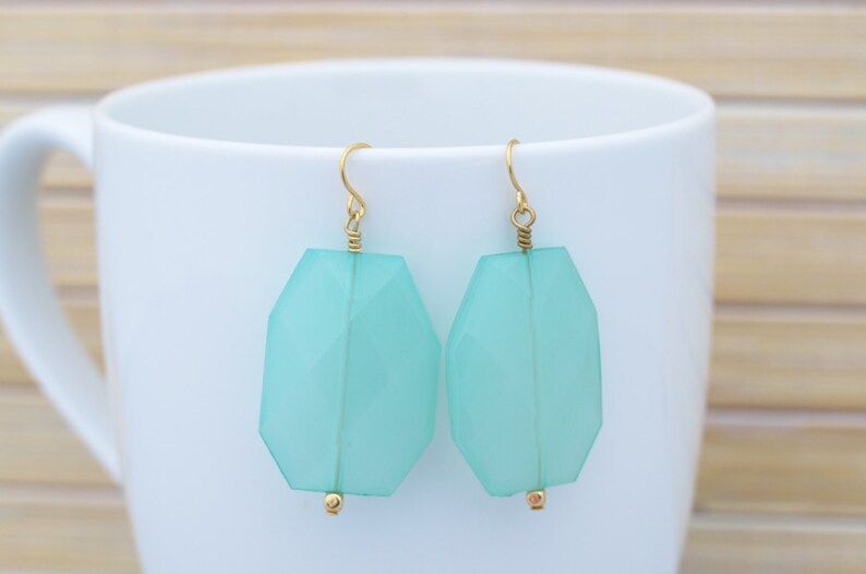 Wedding Jewelry Light Blue Drop Earrings Large Earrings Bold Chunky Earrings Large Turquoise Beaded Earrings Chunky Statement Earrings