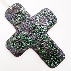 Keramik Wand Kreuz, Pate Geschenk, dekorativer Kreuz, Taufe Kreuz, Erstkommunion Baby, Kreuz für Baby, Wand Dekor Kreuz, Haus Geschenk