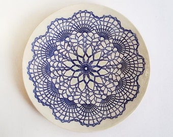 mandala art ceramic plate, fine art wall decor by Tanja Shpal, unique home decor gift or birthday gift