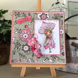 Carte anniversaire fille ou femme - Polkadoodles - Octavia Moonfly