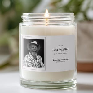 Personalized Memorial Candle Gift | Custom Candles for Loss of Loved Ones, Family or Pet | Soy Candle | Sympathy Gift