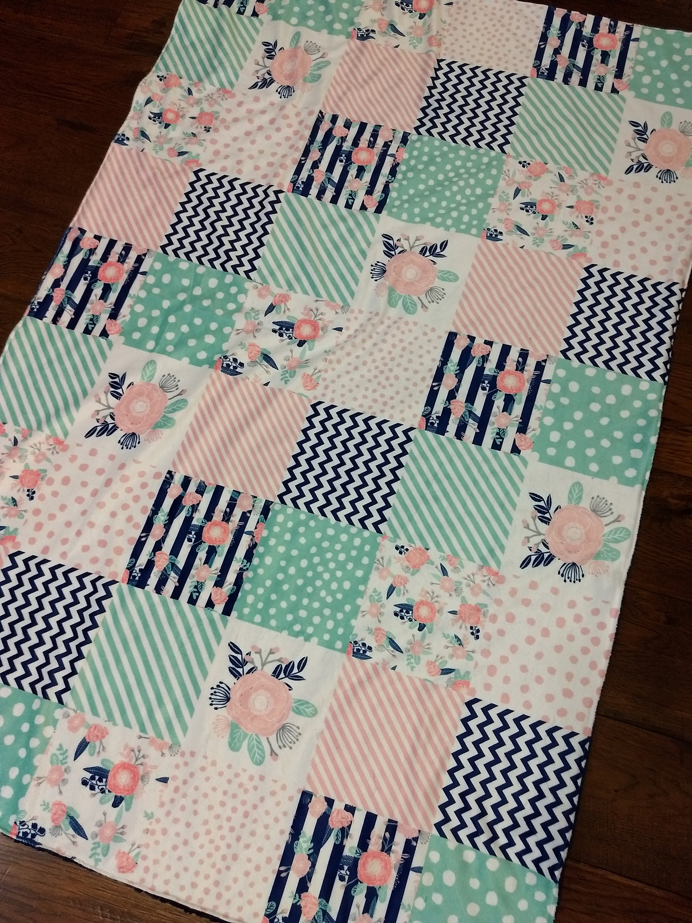 minky patchwork blanket