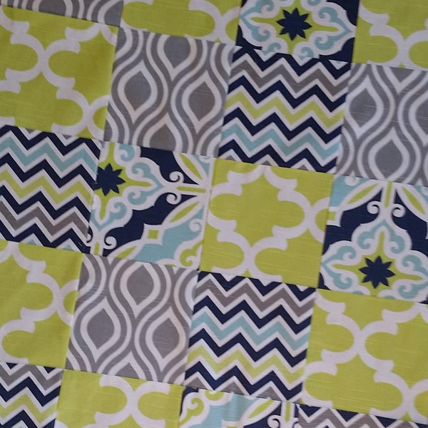 Blue Lime Green Grey Etsy