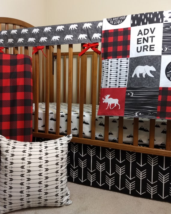 red and black plaid nursery