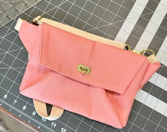 Finished Haralson Belt Bag, Crossbody Bag, Cotton Purse, Handmade Bag
