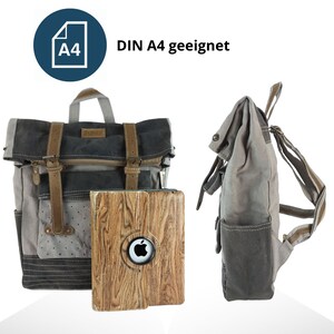 Sunsa Rucksack, Canvas Damen Tasche, Backpack, Outdoor Tagesrucksack, Rolltop Daypack, Damenrucksack, Uni Rucksäcke, Geschenk für sie Bild 3