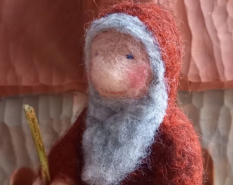 Dwarf felted from wool, 4,7 inch