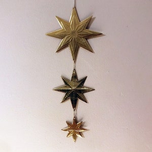 DELICATE Stars handmade copper / brass Christmas decoration