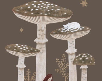 Mushroom Glade - Print | children's illustration