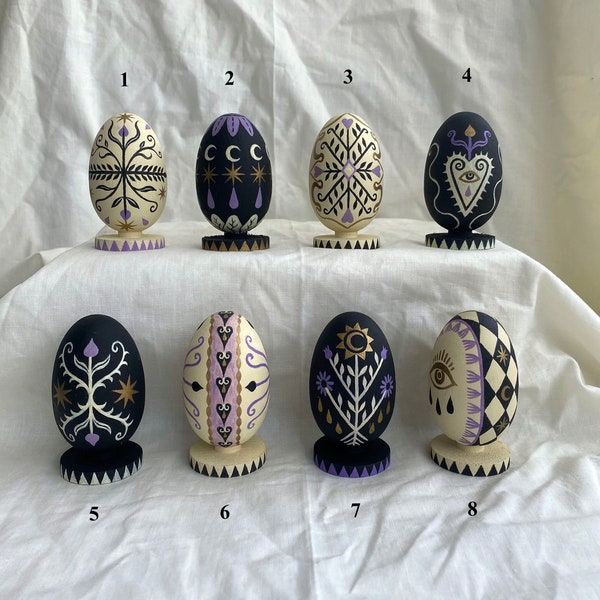 Hand painted wooden eggs | Easter eggs