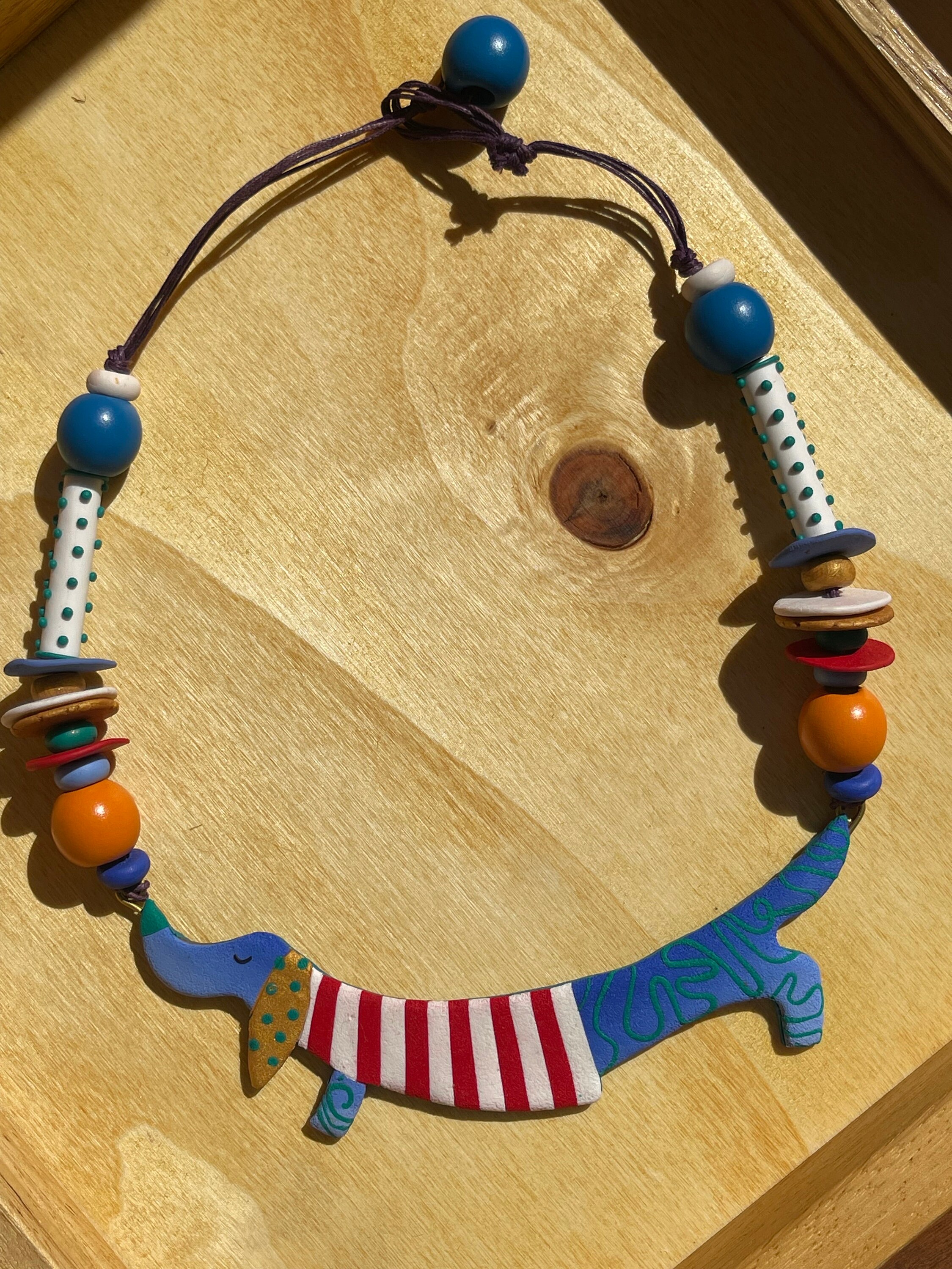 Collana Cane Bassotto In Argento 925 &ndash; Ciondolo Cane Viennese &ndash; Lunghezza 18&rdquo; &ndash; Regalo Amanti Bassotti
