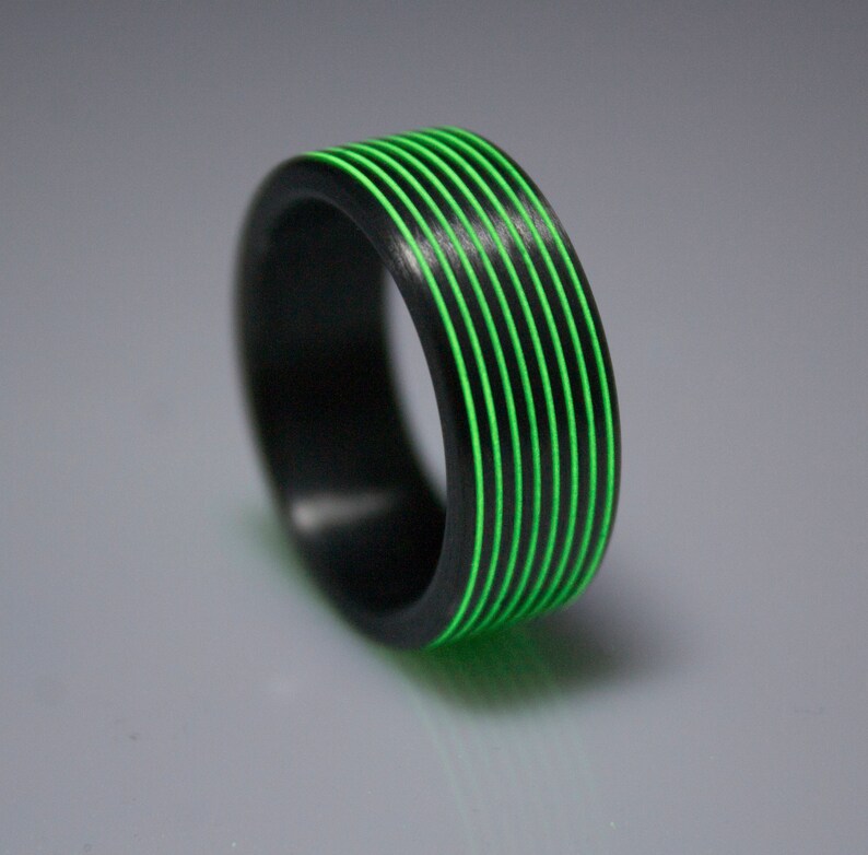 Carbon Fiber Glow Ring Glow Ring Men's Ring Black Ring Etsy
