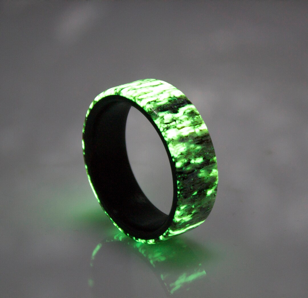 Carbon Fiber Ring Elk Antler Ring Glow Ring Men's Ring - Etsy