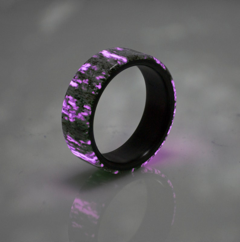 Carbon Fiber Ring Elk Antler Ring Glow Ring Men's Ring - Etsy