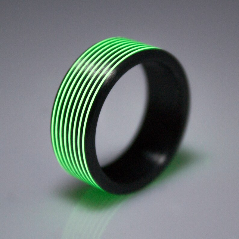 Carbon Fiber Glow Ring Glow Ring Men's Ring Black Ring Etsy
