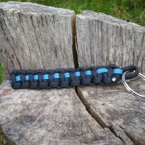 Custom Line Survival Paracord Keychain, Woven Para Cord Key Chain, 550 Parachute Cord Key Fob, Cobra Weave Fob