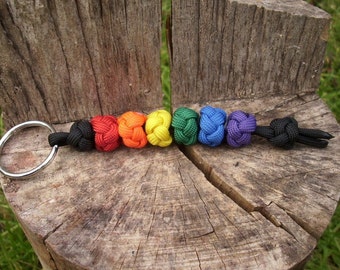 LGBT Pride Rainbow Paracord Keychain