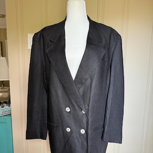 Linen Double Breasted Blazer - Etsy