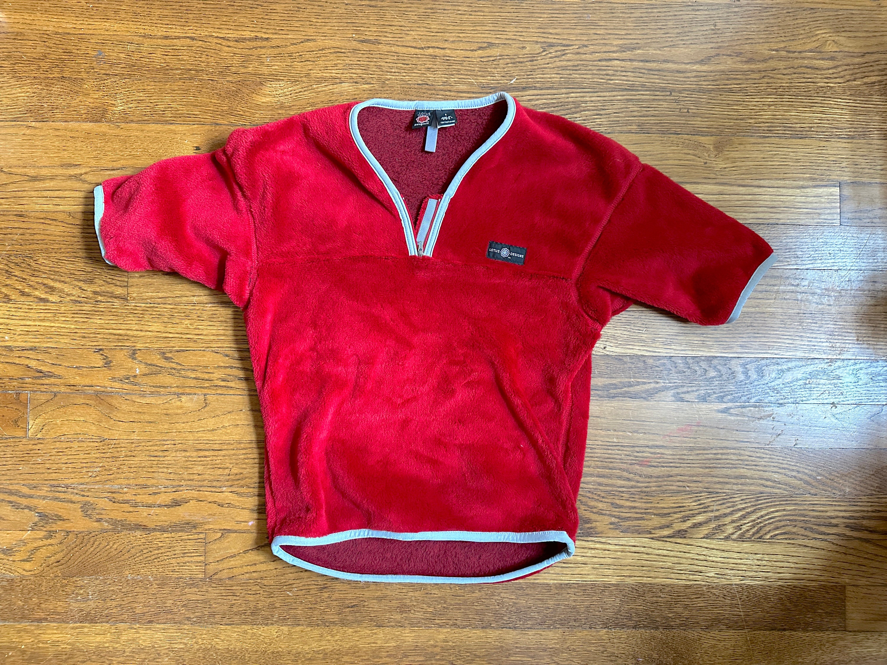 Vintage Patagonia Lotus Designs Red Fleece Top Vintage 2001 