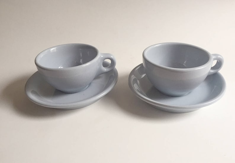 Buffalo China Blue Lune Mug Cup Saucer Sets Restaurant Diner