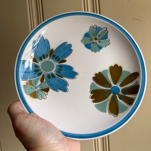 3 Ceramic Guild Cabaret Salad Plates MCM 70s Vintage Made in Japan Esperanto Hand Decorated image 2