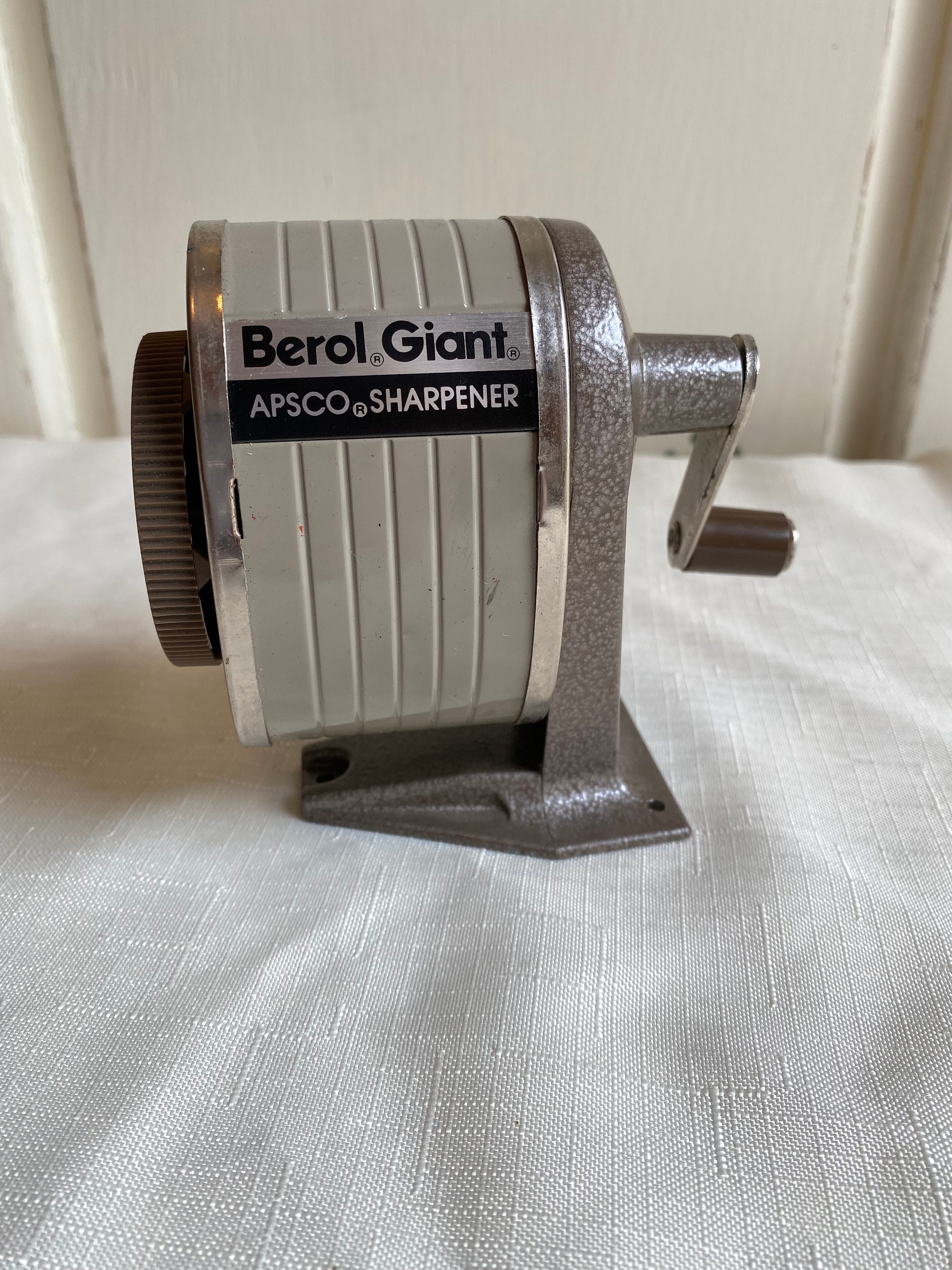 Vintage Berol Giant Apsco Pencil Sharpener 6 hole Hand Crank Etsy