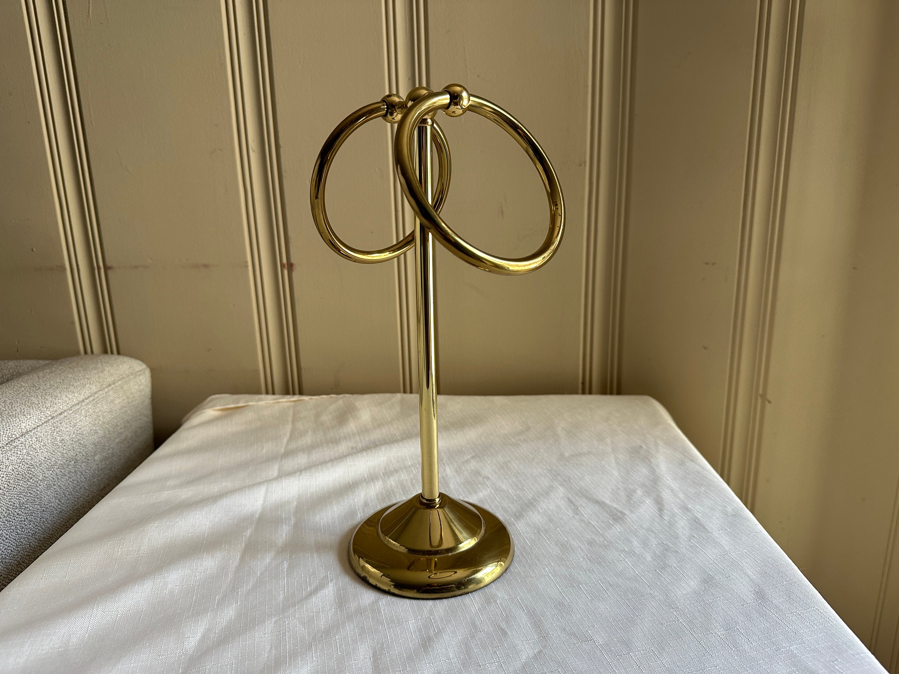 Brass hand towel stand clearance