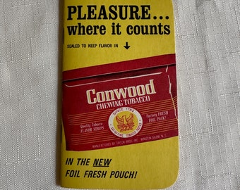 Vintage Conwood Chewing Tobacco Promotional Advertising Memo Book Note Pad