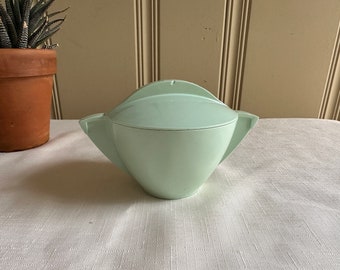 Mallo-ware 40 Sugar Bowl with Lid Mint Ice Green Vintage Melamine