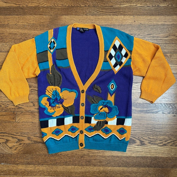 mardi gras cardigan
