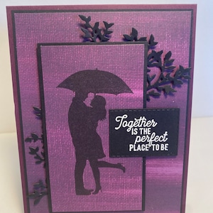 Handmade Anniversary Card - Hand Stamped Happy Anniversary Card - Couples Anniversary Card - Wedding Anniversary Card
