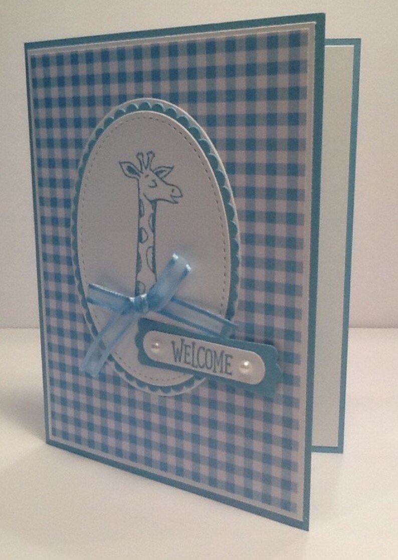 New Baby Card Baby Giraffe Card Welcome Baby Card Baby | Etsy