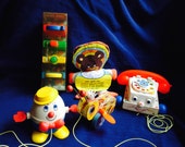 Goldilocks Soft Doll Book, Humpty Dumpty, Bop Beetle, Forsum Rabbit, Kamar Skunk, Tin Train, FISHER PRICE, IDEAL Toy, 3 Bears, Toys, Toddler