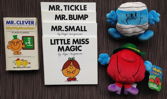 MR MEN LITTLE MISS CHARACTERS HARGREAVES STICKER SET//4 STICKERS SEALED PACKAGE