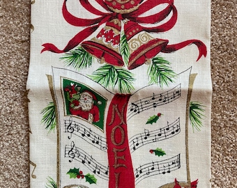 Vintage Cannon Christmas Terry Cloth Hand Kitchen Towel Appliqué Tree  Poinsettia