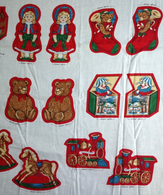 Cranston CHRISTMAS Ornaments Fabric Panel Tree Skirt FELT Santa Elves Fireplace  OR Daisy Kingdom Fabric Panel Twas Night Before Christmas